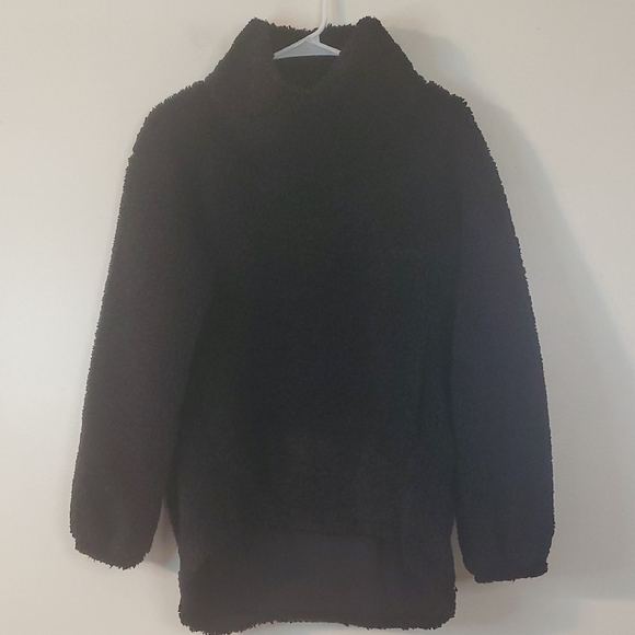Lululemon Warmth Restore Long Sherpa Pullover Size 4 Black Womens Pockets - Picture 1 of 16